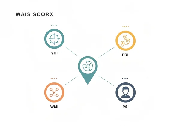 Visualizing VCI, PRI, WMI, PSI scores forming a cognitive profile
