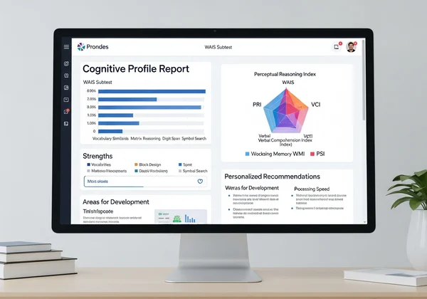 상세한 인지 프로필 보고서 인터페이스
