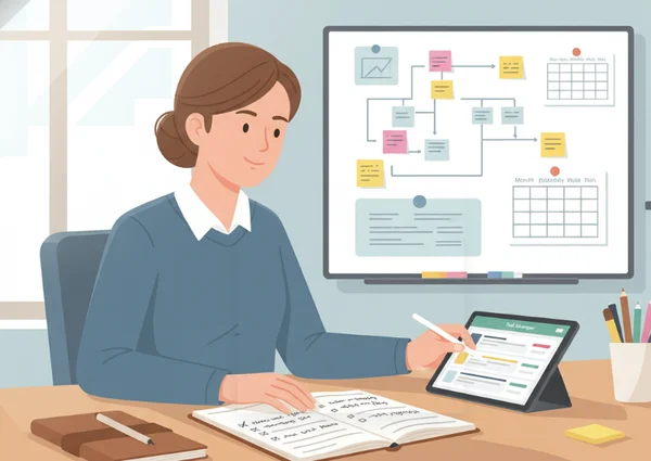 Person using tools to apply cognitive strategies