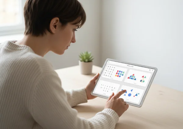 Person taking a WAIS working memory assessment