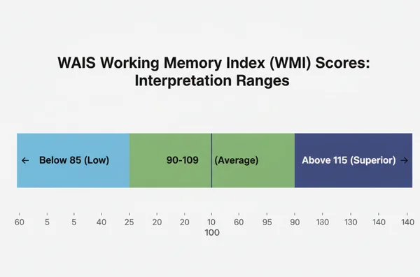 Chart of WAIS working memory index scores