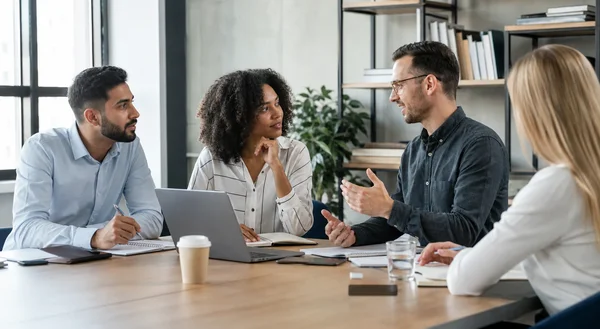 Workplace emotional awareness scene