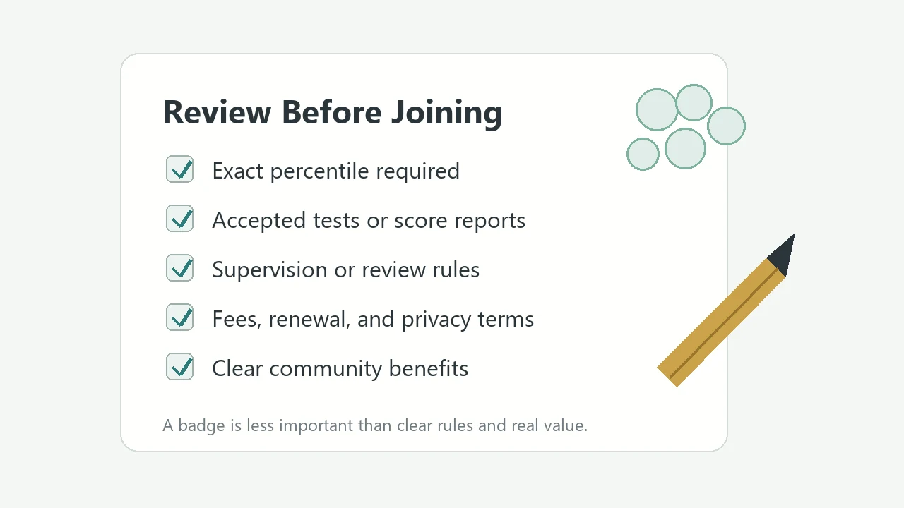 Checklist for reviewing society claims