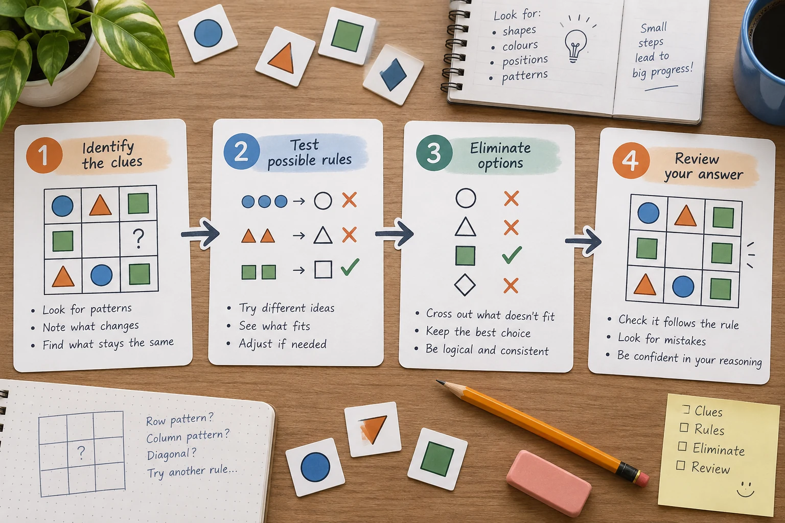 Step by step puzzle solving