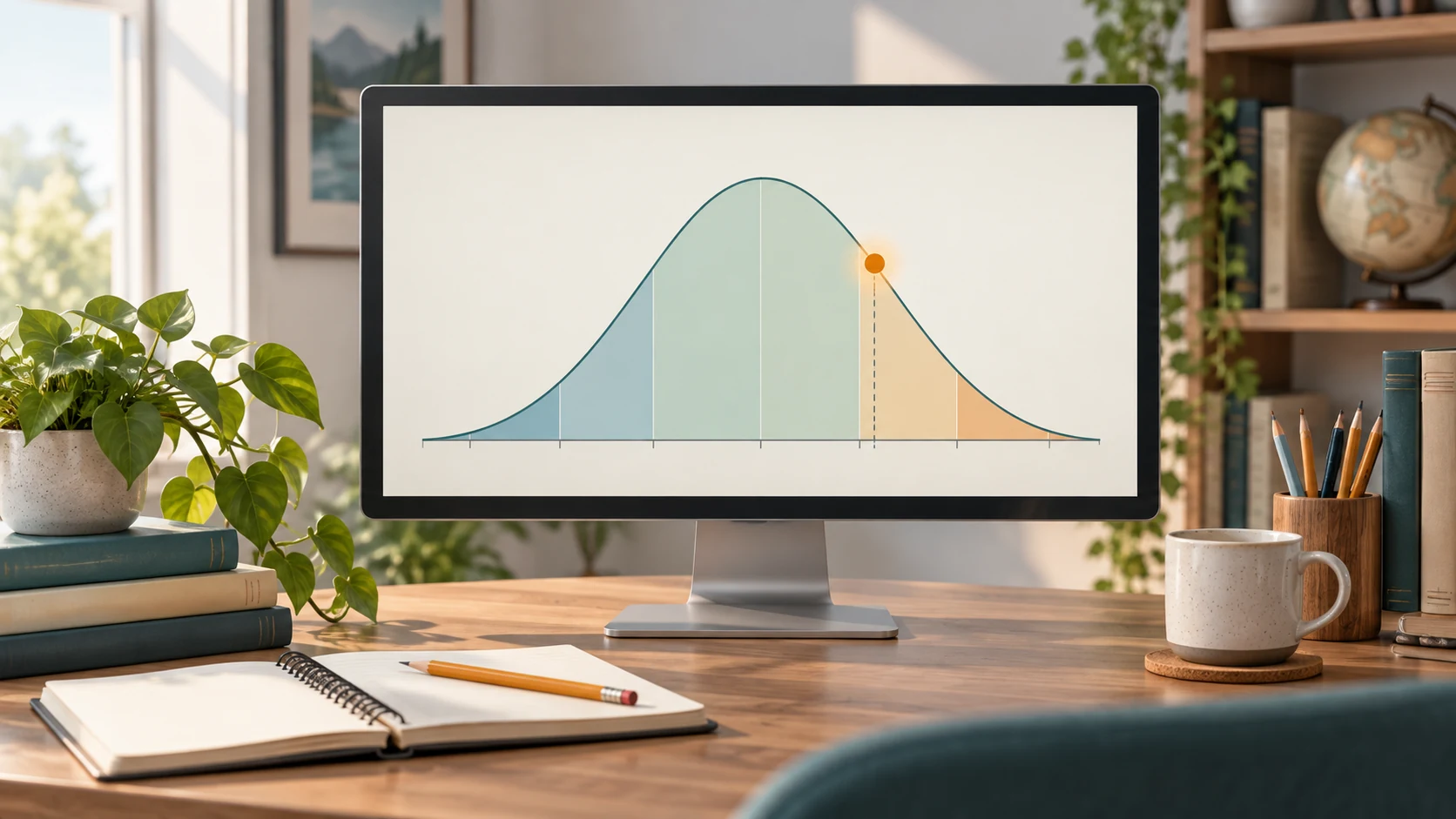 Bell curve with IQ 120 marker